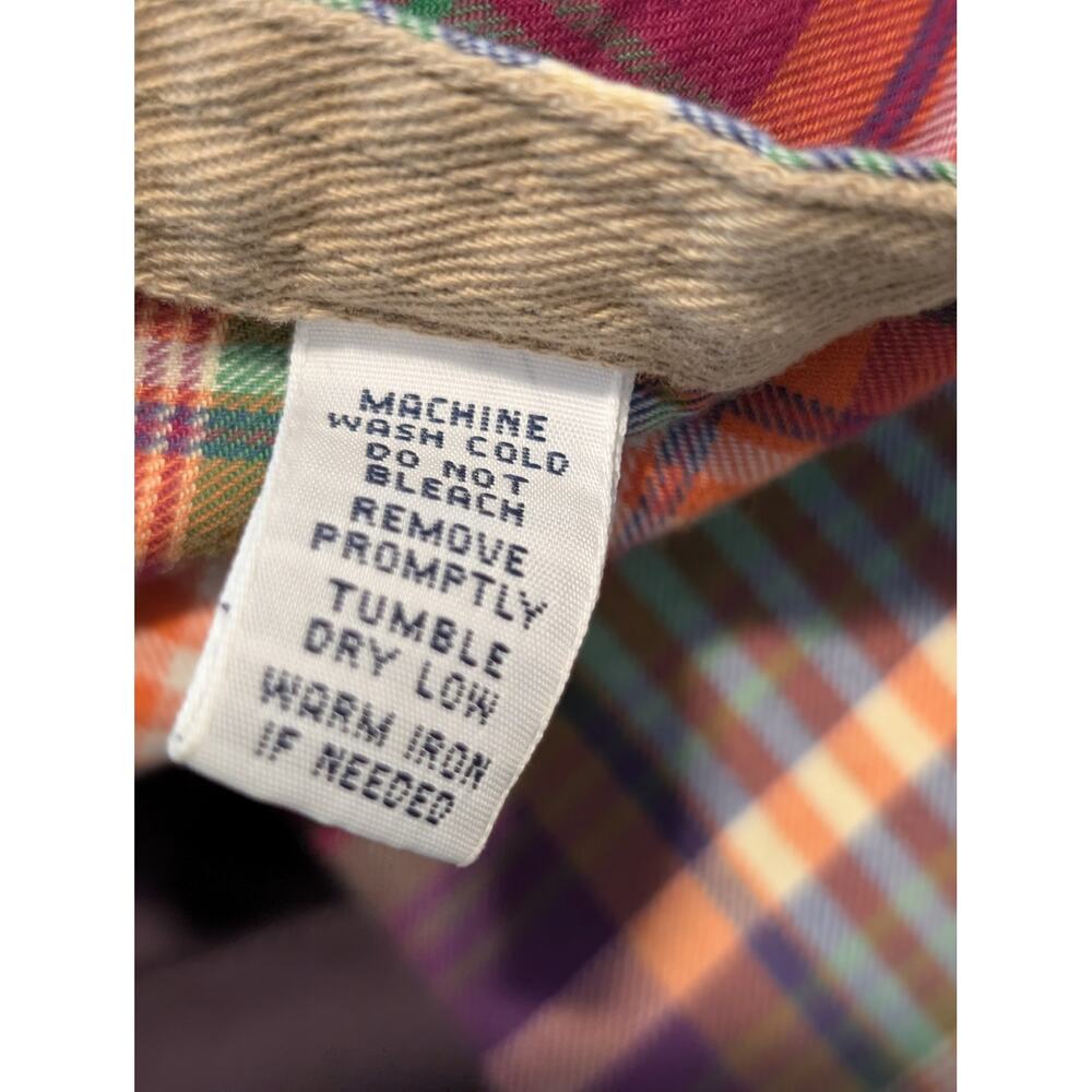 Vintage Polo by Ralph Lauren Green Plaid Button Down Shirt Mens Size L - Picture 4 of 9
